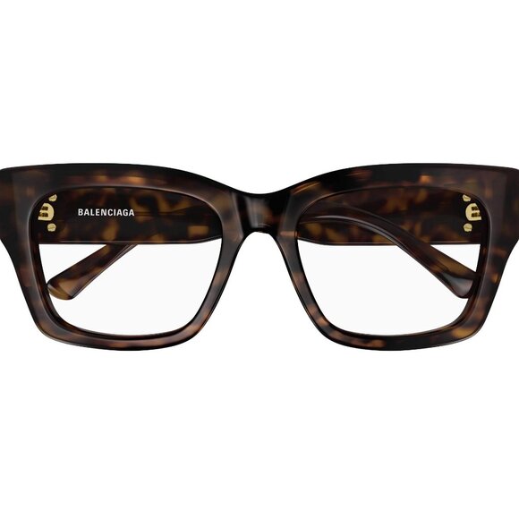 NWT BALENCIAGA EYEGLASSES WOMEN HAVANA BROWN SQUARE EYEWEAR BALENCIAGA NEW - Picture 2 of 3